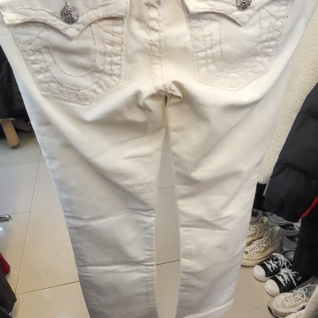 트루렐리전 하얀 데님 팬츠 29