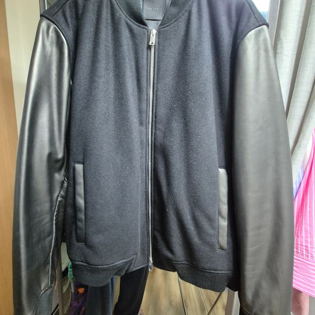 띠어리 가죽 스타디움 자켓 XL