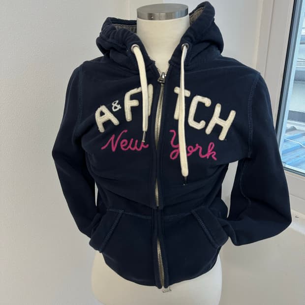 아베크롬비 딱붙 네이비 후드집업