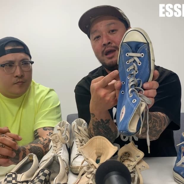 290 11) 80s 초반 컨버스 하이 사이드스티치 블루 빈티지