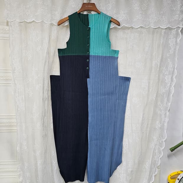 플리츠 롱원피스 바지