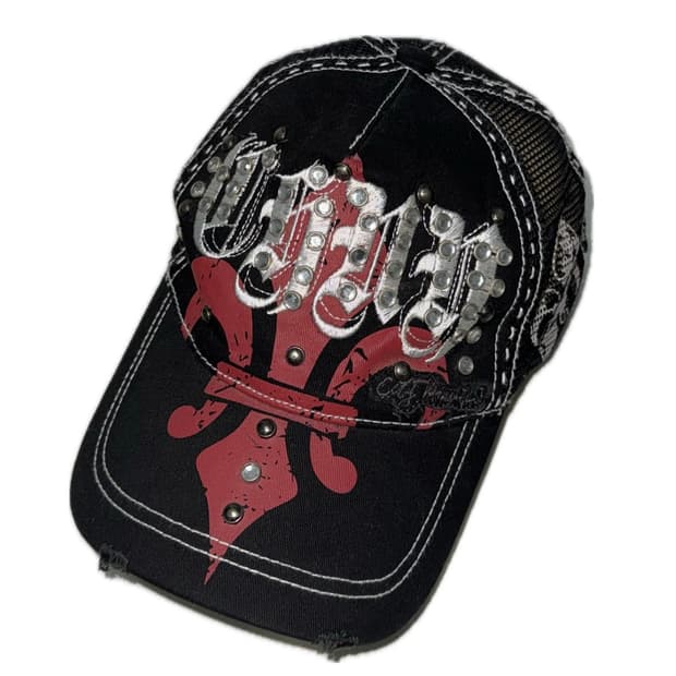 빈티지 고딕 크로스 큐빅 캡