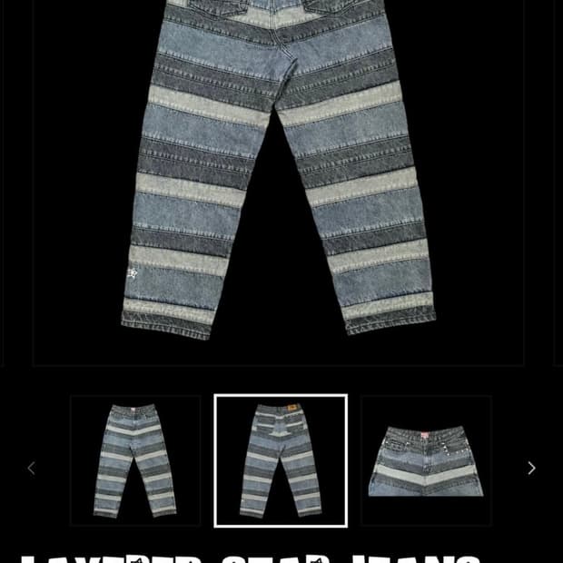 스타팀 레이어드 스타진 팬츠 32