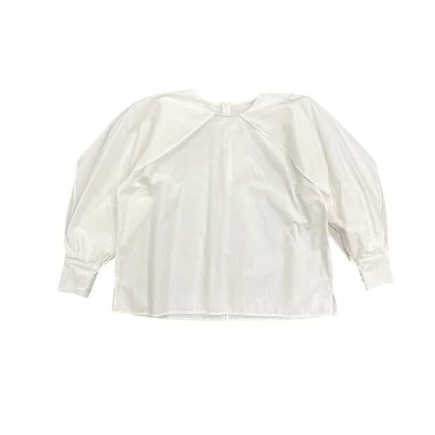Cut Line White Blouse