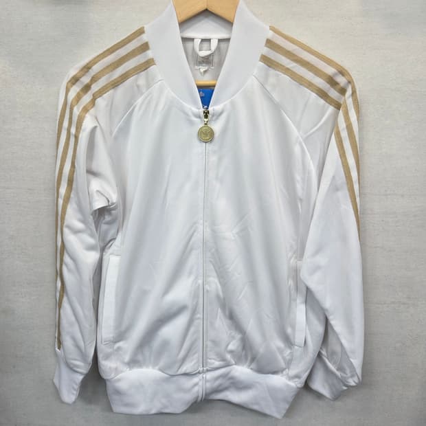 아디다스 빅트레포일 슈퍼스타 트랙탑 져지 화이트골드 m