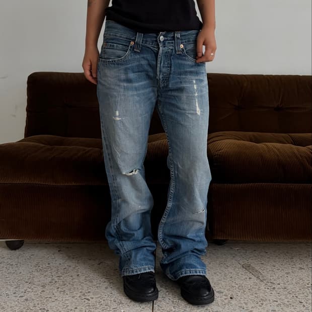 Levi’s 512 부츠컷 워시드 데님 팬츠 00‘s