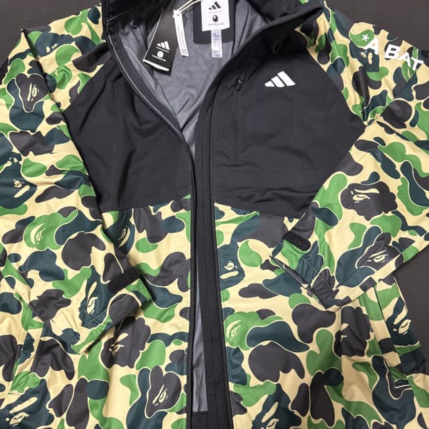 정품새제품 아디다스 베이프 카모 골프 윈드레디 자켓 XL 밀리터리