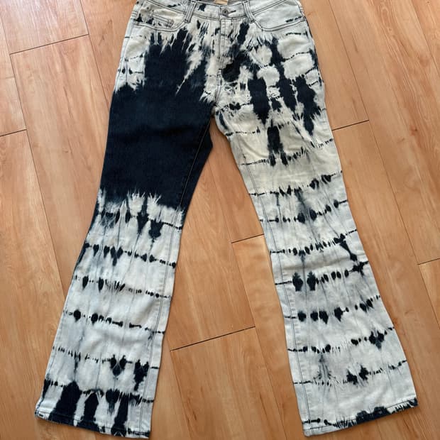 일본 빈티지 부츠컷 나염 팬츠