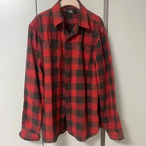 Rrl 플래드 트윌셔츠 M