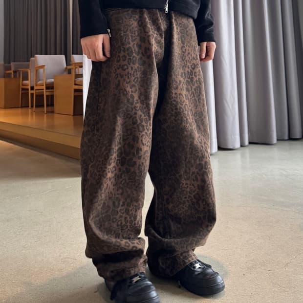 레오파드 팬츠