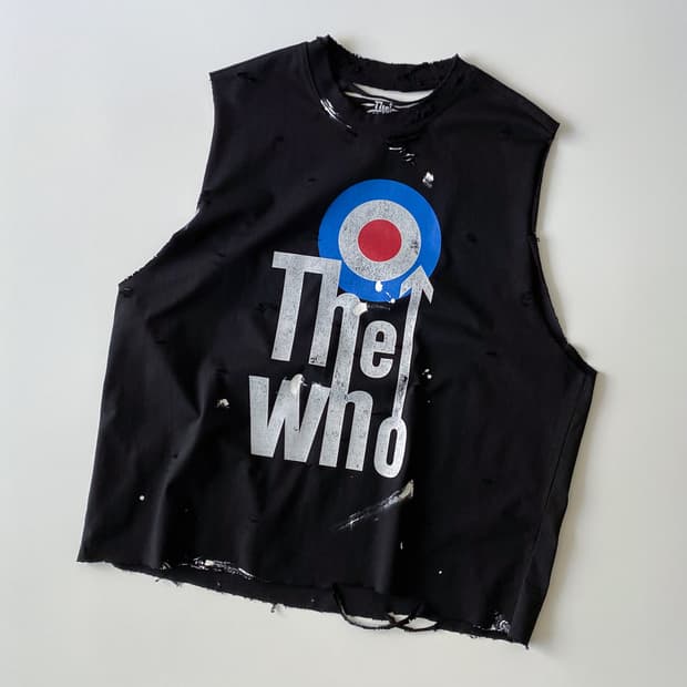 The Who 디스트로이드 페인팅 컷오프 슬리브리스 나시티