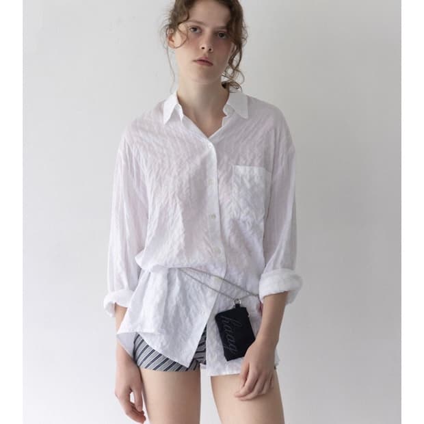 새상품:)헤이그 a vintage over shirt(white)