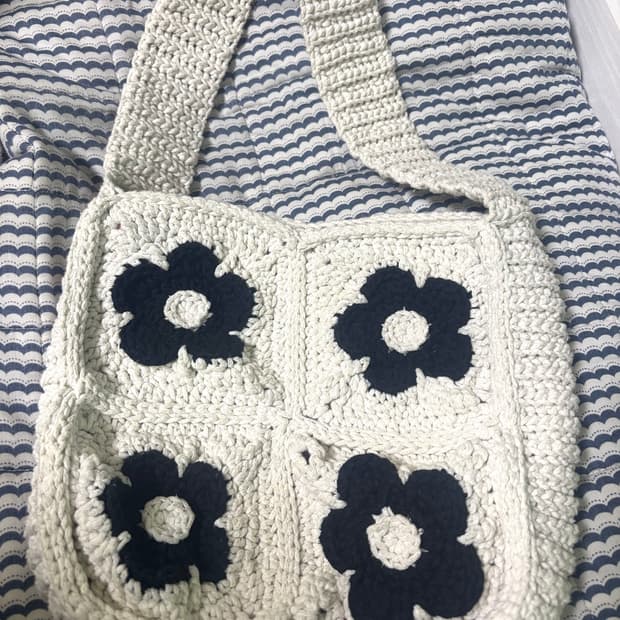 하구미 모리걸 컨셉 뜨개질 핸드메이드 가방