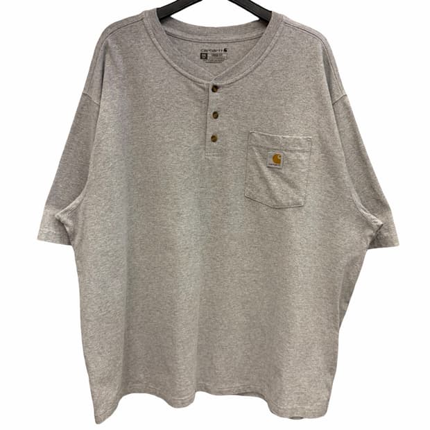 칼하트 원 포켓 그레이 반팔 헨리넥 2XL