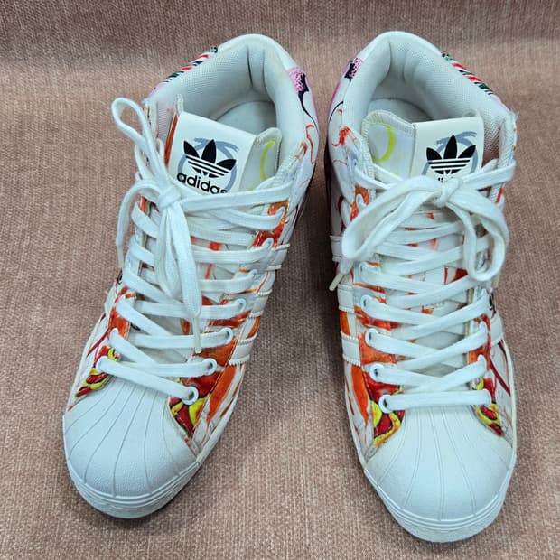 아디다스230- 슈퍼스타 RITA ORA  웨지 업 인솔 드래곤 프린트 