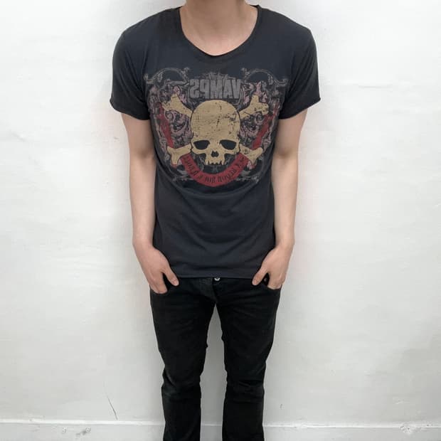 Vamps skull print short sleeve