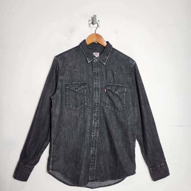 S 리바이스 흑청 웨스턴 셔츠