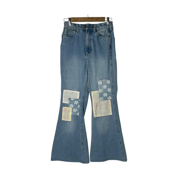 [Wrangler X Billabong] 랭글러 패치워크 부츠컷 데님팬츠