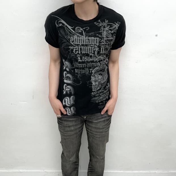 Guess punk printing short sleeve