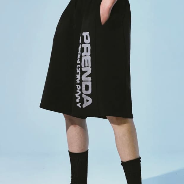 프렌다 버뮤다 팬츠 GRADIENT RAWCUT SHORTS BLACK