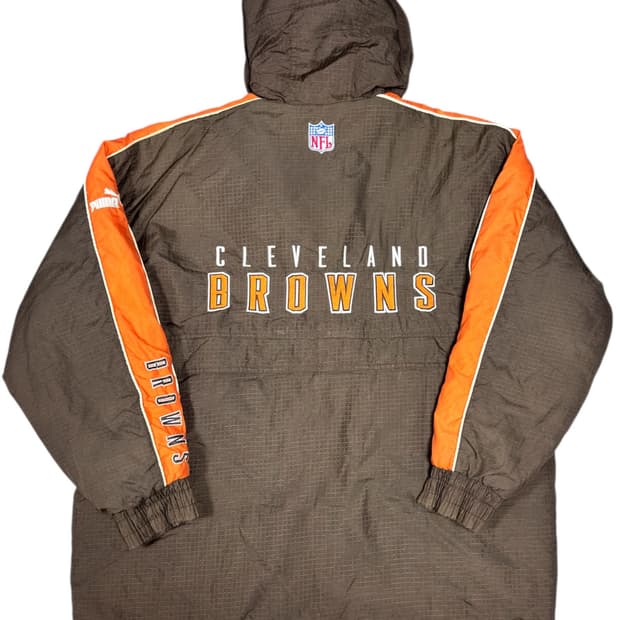 바배) 푸마 클리블랜드 브라운스 NFL 풋볼 패딩 자켓