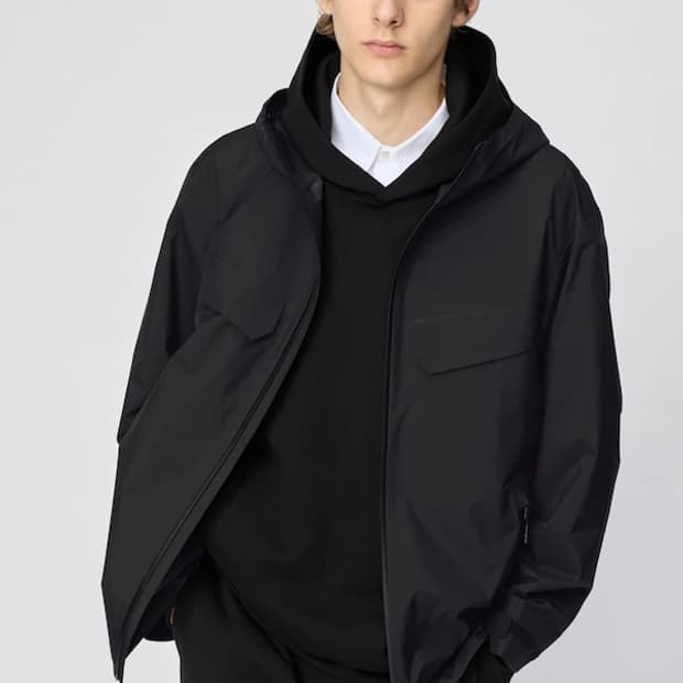 [새상품]유니클로C 블록테크파카 XXL 블랙 바람막이