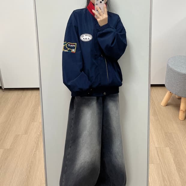 폴로 클럽 90s 한양대학교 A.M.P 바람막이 자켓