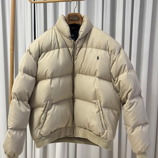 폴로 랄프로렌 베이지 덕다운 패딩점퍼 L