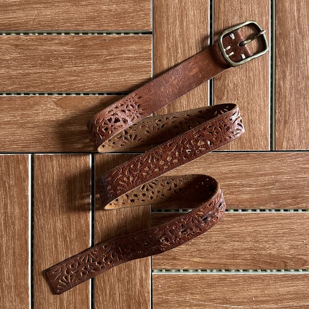 Shuca by Global Work ethnic leather belt