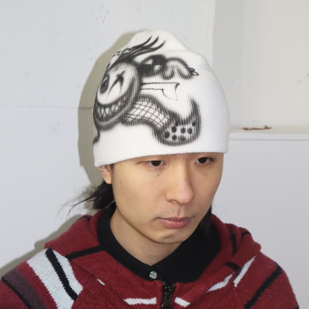 Ajile Le Cercle 핸드 일러스트레이트 니트 비니