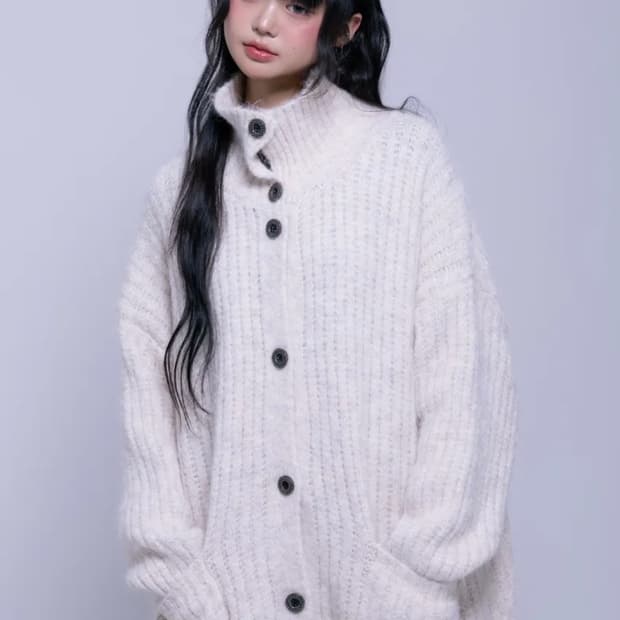 나이엔 하이넥 헤비 가디건