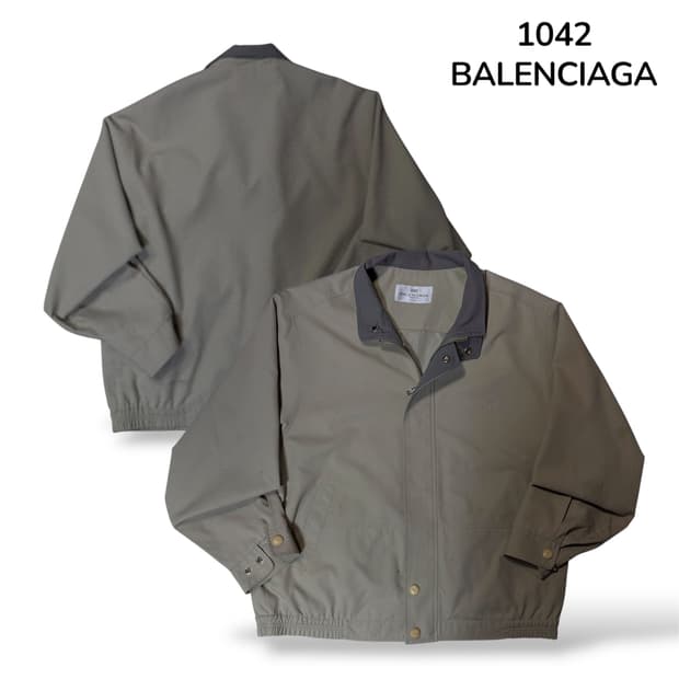 발렌시아가 올리브 카키 블루종 자켓 L