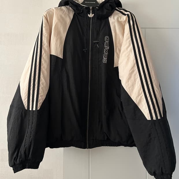 아디다스 빈티지 빅로고 바람막이 | 블랙 대장급 희귀