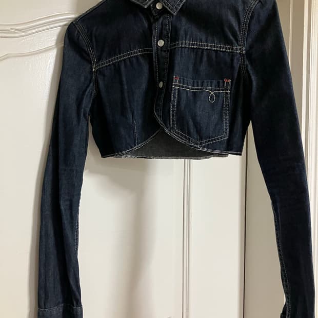 캘빈클라인 데님 볼레로 자켓