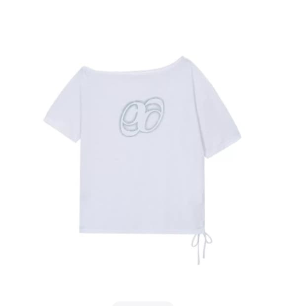 KIKI BOXY SHIRRING TEE / WHITE 