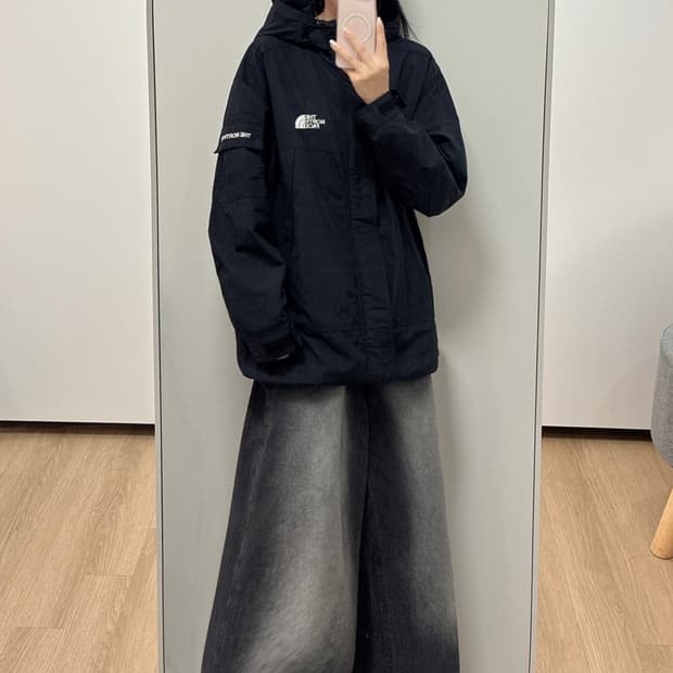 노스페이스 사이드포켓 투웨이 후드 바람막이 자켓 105