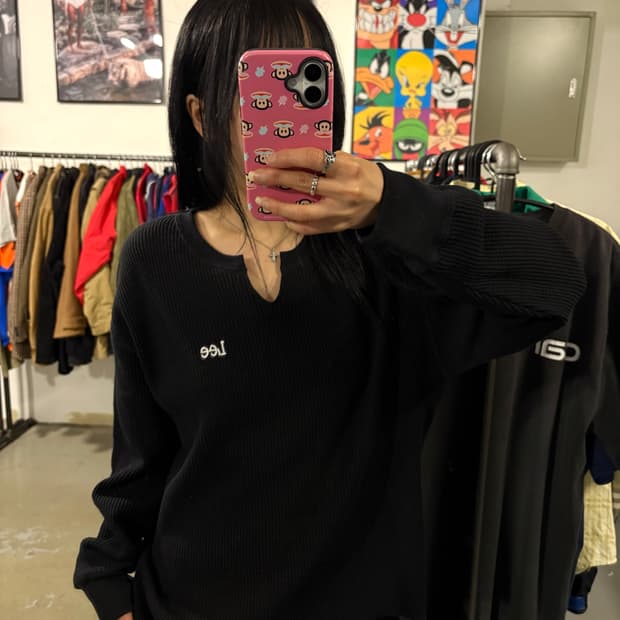 일제 골지 롱슬리브