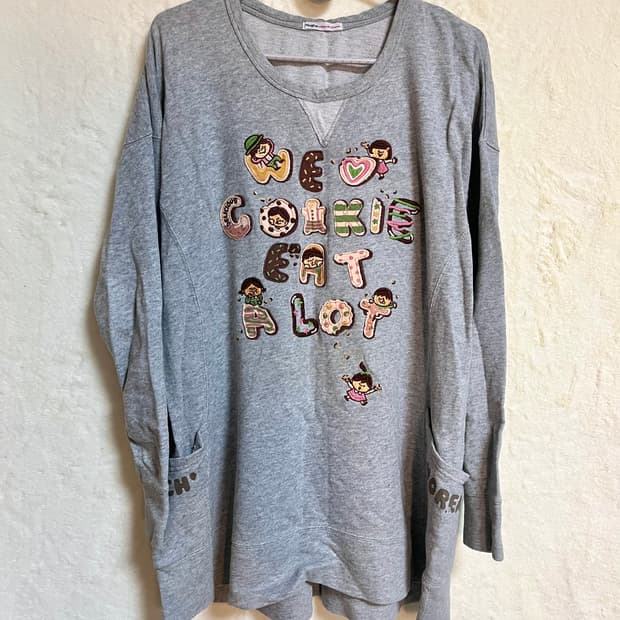 빈티지 패치 키치 맨투맨 원피스