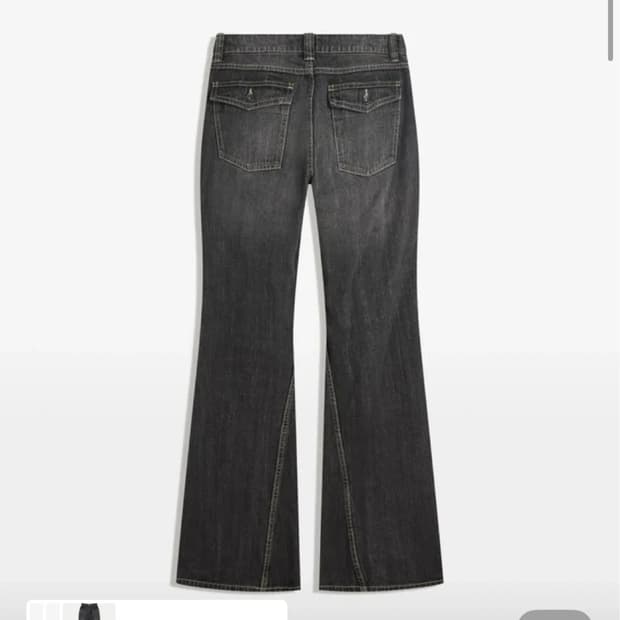 버쉬카 로우라이즈 부츠컷 청바지 y2k 핀터깔 락펑크