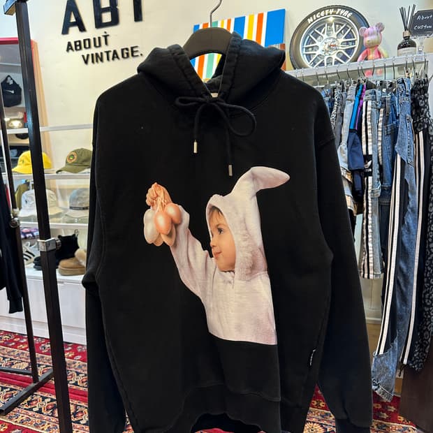  아크메드라비 베이비 페이스 후드 블랙