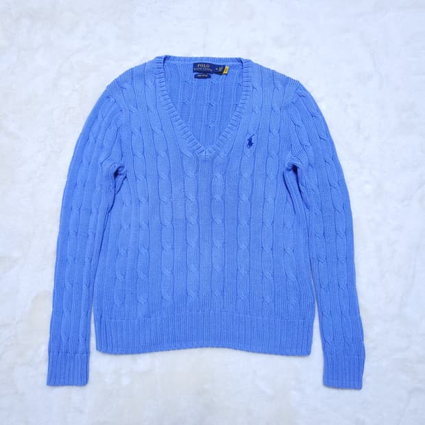 폴로 여성 꽈배기 니트 M 0328