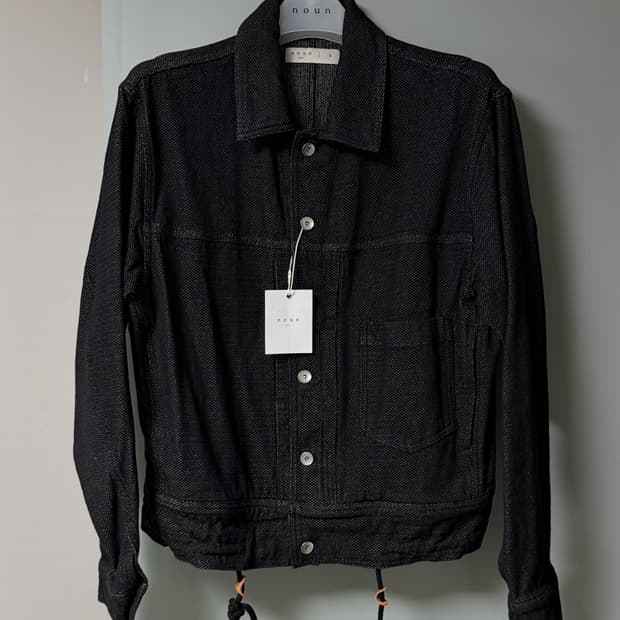 (새상품) 노운 - 25fw honeycomb 데님 트러커 자켓