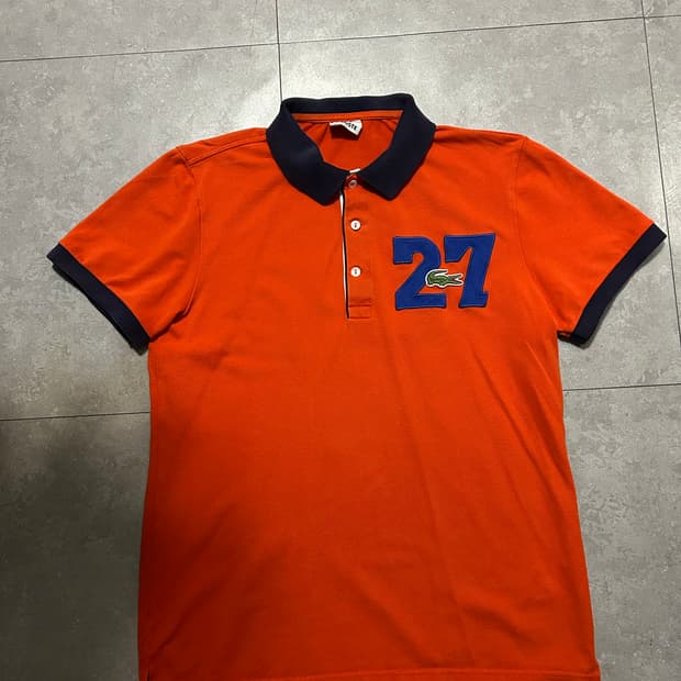 라코스테 27주년 빈티지 pk코튼 셔츠 95size  