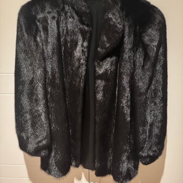 빈티지 밍크퍼자켓 블랙