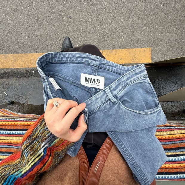 MM6 Light Wash Cropped Denim Pants