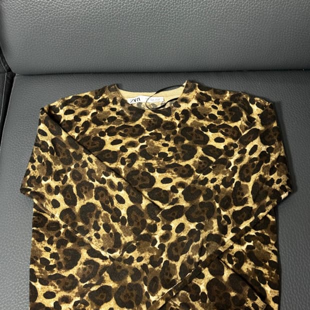 자라 레오파드 니트 S