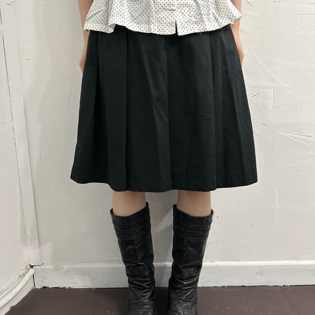 junko shimada pleats midi skirt