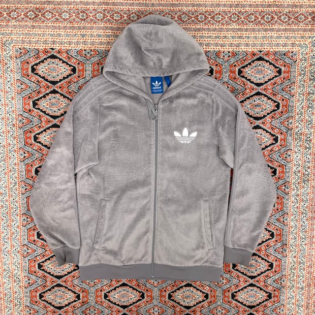 아디다스 오리지널 그레이 쉐르파 플리스 후드집업 남성110