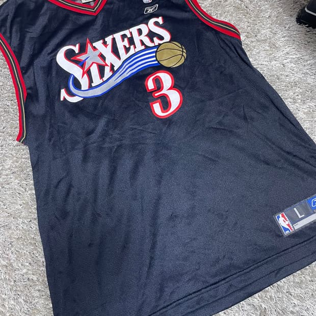 NBA 필라델피아 아이버슨 어센틱유니폼 사이즈 105
