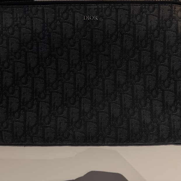 디올 오블리크 자카드 스트랩 클러치